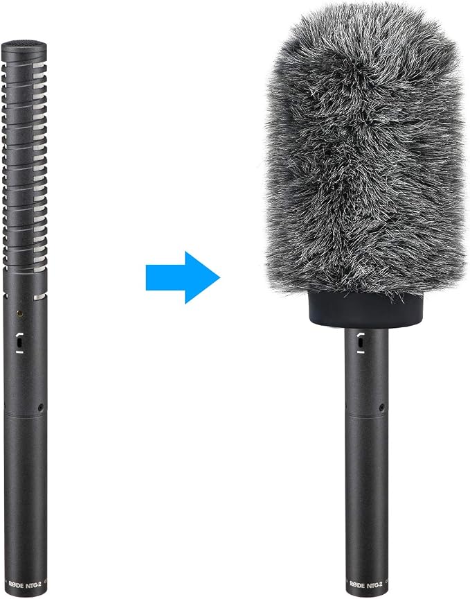 YOUSHARES Deadcat Windscreen for Rode NTG1, NTG2, Audio-Technica AT897 Shotgun Microphones, Wind Muff Up to 5.5" Long - Image 5