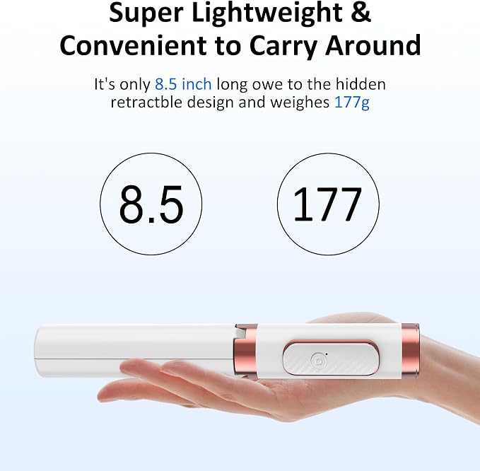 CellphoneTripod with Remote, Aluminum Alloy Selfie Stick Tripod, Best Foldable Mini Extendable Tripod Stand 270° Rotation Compatible with iPhone/Android Travel Essentials - Image 7
