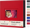 Popotop 4x6 Photo Album Holds 500 Pictures, Vegan Leather Hardcover | 500-Photos Capacity, Clear Slip-In Pockets, Large Collection Format, Front Photo Window, Gifts for Family Wedding Baby by Popotop