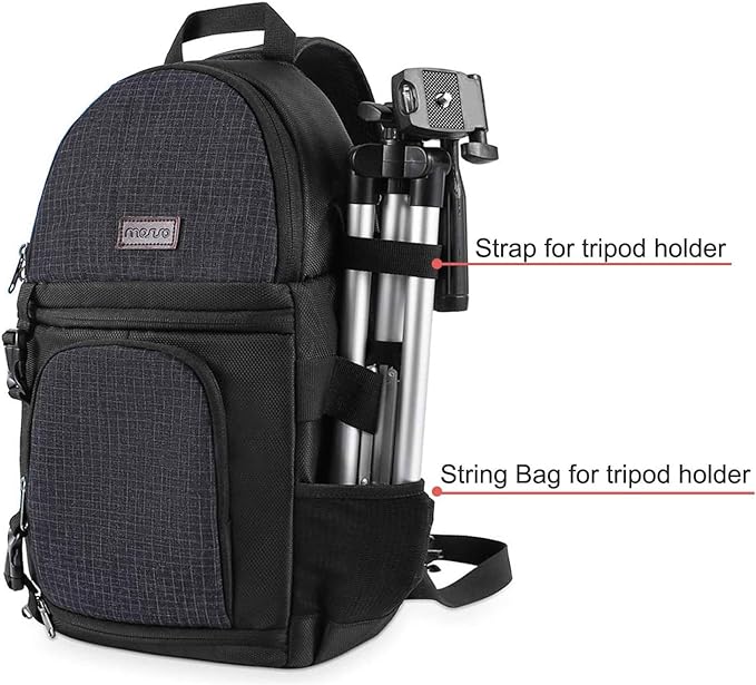 MOSISO Camera Sling Bag, DSLR/SLR/Mirrorless Camera Case Camera Backpack | Shockproof Photography Bag with Tripod Holder&Removable Modular Inserts Compatible with Canon/Nikon/Sony/Fuji, Black - Image 3