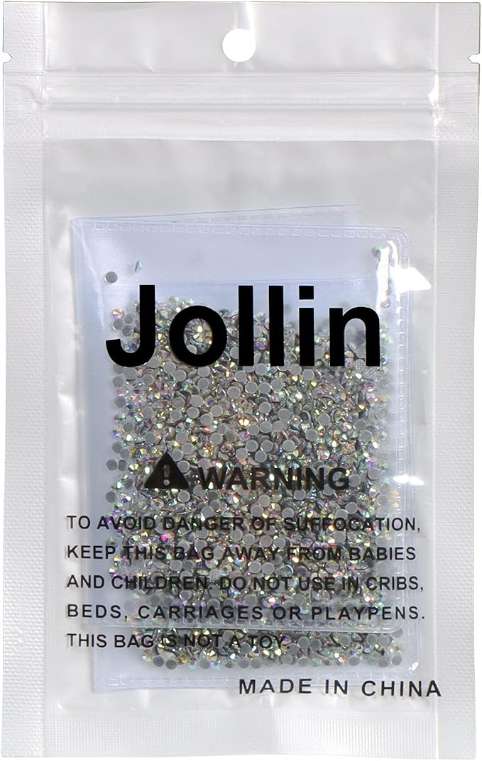 Jollin Hotfix Rhinestones Flatback Crystal Gems 2.4mm SS8, Crystal AB | 2880pcs Hot Fix Crystals Glass Rhinestones for Bedazzling, Crafting, Clothes, Shoes & Accessories DIY Decoration - Image 8