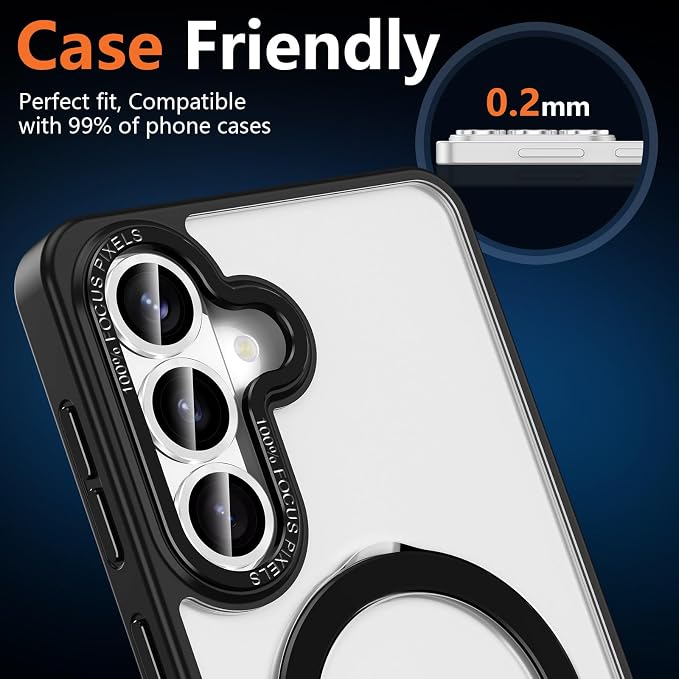 for Samsung Galaxy S26 Plus Camera Lens Protector, Individual Metal Ring Tempered Glass Lens Cover, [Strong Adsorption] Scratch Resistant Ultra-Thin HD Clear Lens Cover, 1 Set-Silvery - Image 6