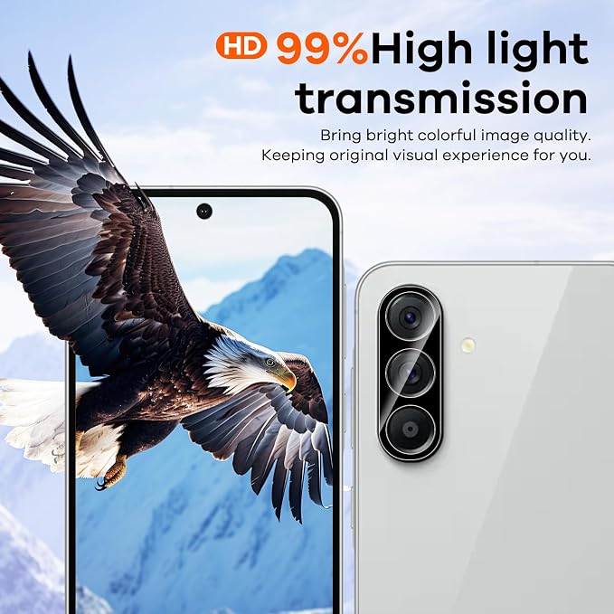 4+4 Pack for Samsung Galaxy A56 5G Screen Protector Camera Lens Protector | 9H Tempered Glass Cell Phone Protector Phone Camera Lens Protector - Image 6
