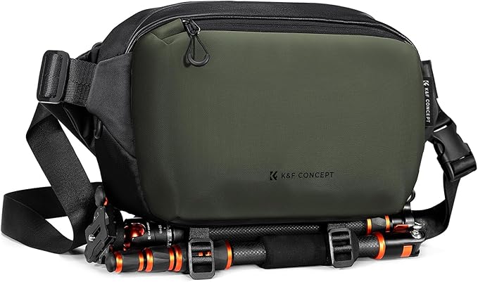 K&F CONCEPT 2 in 1 Camera Sling Bag, Everyday Shoulder Bag | Multifunction Photography Compact Crossbody DSLR Portable Bag, Compatible for Canon/Nikon/Sony, BS01 by KFCONCEPT
