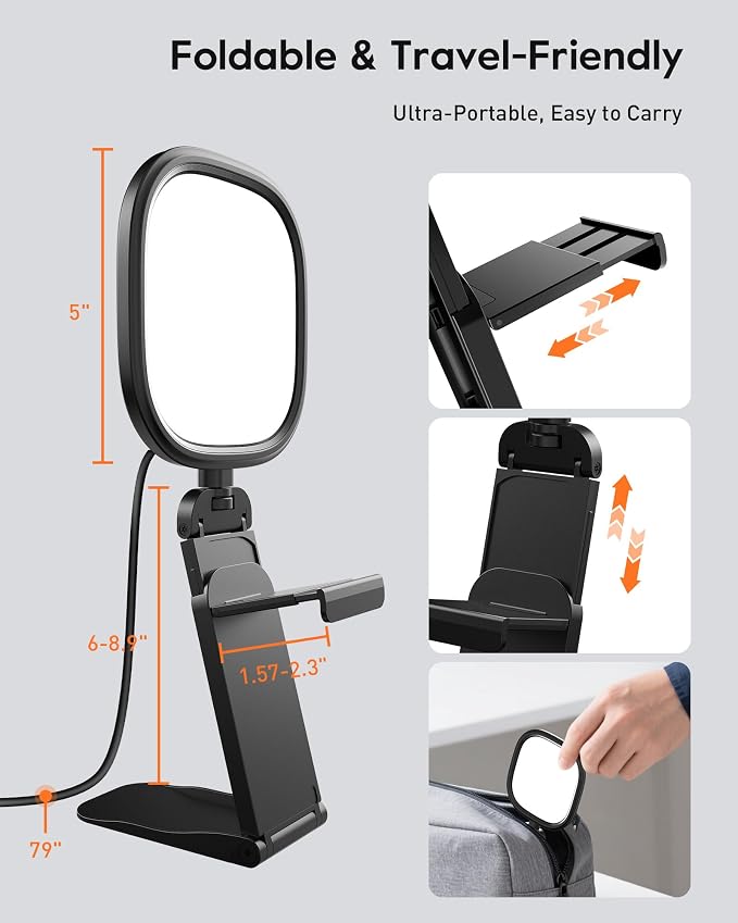 Ring Light for Laptop, Monitor, Desk, Eye-Caring Diffused LED Light | Soft Computer Light with Screen-Safe Clip, Adjustable Mount, CRI 97.8+, 50 Lighting Modes for Zoom, Video Calls & Streaming - Image 7