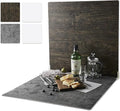 2 PCS Boards Photo Backdrop for Flat Lay, Food Photography Background 24x24 Inch, BEIYANG (Black Walnut+Dark Gray) by BEIYANG