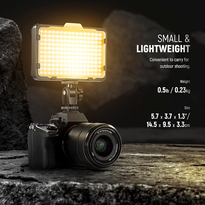 Neewer on Camera Video Light Photo Dimmable 176 LED Panel with 1/4" Thread for Canon, Nikon, Sony and Other DSLR Cameras, 5600K (Battery Not Included) | Compatible with Nikon Sony and Other DSLR Cameras, 5600K (Battery Not Included) - Image 2