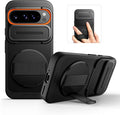 SURITCH for Google Pixel 9 Pro XL Case with 360° Rotatable Hand Strap Phone Grip Holder & Invisible Kickstand & Slide Camera Cover, Slim Rugged Shockproof Protective Cover for Pixel 9 Pro XL, Black by SURITCH