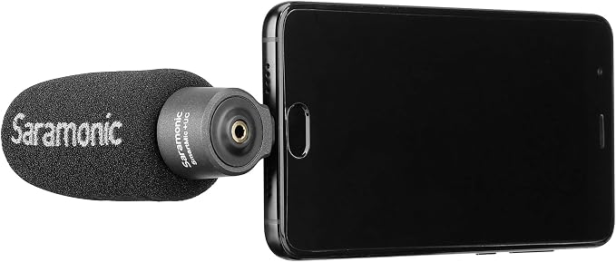 Saramonic SmartMic+UC Device-Mountable Shotgun Microphone with USB-C & Headphone Out for iPhone 15, Android Mobile Devices, New iPad & More - Image 2