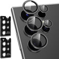 for Samsung Galaxy S24 Ultra Camera Lens Protector, Individual Metal Ring Tempered Glass Lens Cover, [Strong Adsorption] Scratch Resistant Ultra-Thin HD Clear Lens Cover, 2 Sets-Gray by Btscase