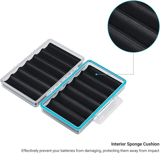 JJC 18650 Battery Case, Shockproof & Water-resistant Battery Storage Holder for 6 x 18650 Battery, PC Shell Easy to Carry | Compact Battery Storage Case Organizer for 6 x 18650 Battery, PC Shell Easy to Carry, Ergonomic Locking System - Image 3