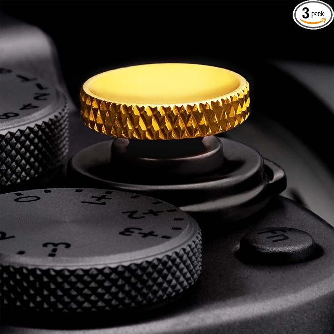 Fujifilm Camera Soft Release Button-3Pcs Shutter Button Camera Accessories | Fuji Fujifilm X-M5 X-T5 X-T4 X-T3 X-T30 X-T30 II X-T20 X-PRO3 X100VI X100V X-E4 X-E3 (Gold) by Decoeco