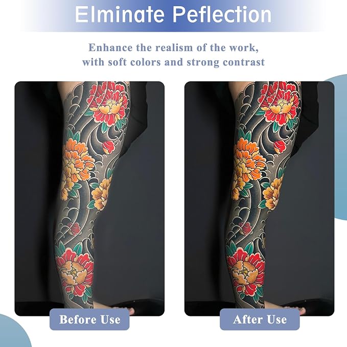 Tattoo Light with CPL Filter Lens Remove Glare LED Tattoo Photography Video Lights for Taking Tattoo Photos, Video Recording,TikTok,YouTube,for Phone, Camera, Laptop - Image 6