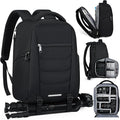 SDYSM Camera Bag Backpack Professional for DSLR SLR Mirrorless Camera Waterproof Laptop Back Pack 15.6 Inch with Rain Cover Anti Theft Travel Case Large Capacity Photography Backpack Black | 15.6 Inch Waterproof Camera Laptop Backpack with Rain Cover A... by SDYSM