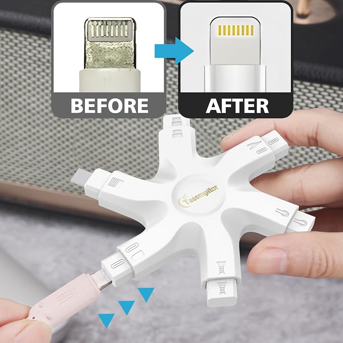 iPhone Cleaning Kit for Charging Port Cleaner,Lightning Charger Connector | Speaker Cable,AirPod Pro Cell Phone，Cleaning Putty，Repair Restore Tool,Thin Cleaning Brushes,Microfiber Cloths,Port Pick - Image 4