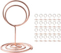 Table Number Holders, 26PCS Place Card Holder, Photo Holder (2" Rose Gold) | Cards Stand Name Menu Clips, Small Size Table Sign Card Holders for Centerpieces Wedding Birthday Party by Hoewina