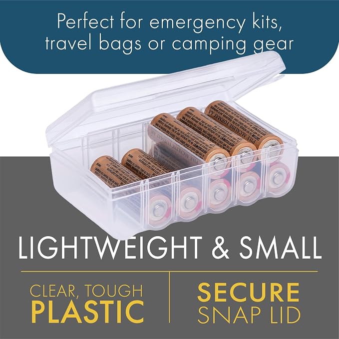 Dial Industries Battery Storage Organizer Case, Holds 12 AA | Keeps loose batteries sorted and easy to find, Compact size fits drawers or closets, Great for home or office use - Image 3