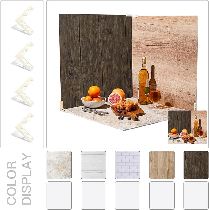 5 PCS 24X24 Inch Boards Photo Backdrop for Flat Lay, Food Photography Background, BEIYANG - Image 7