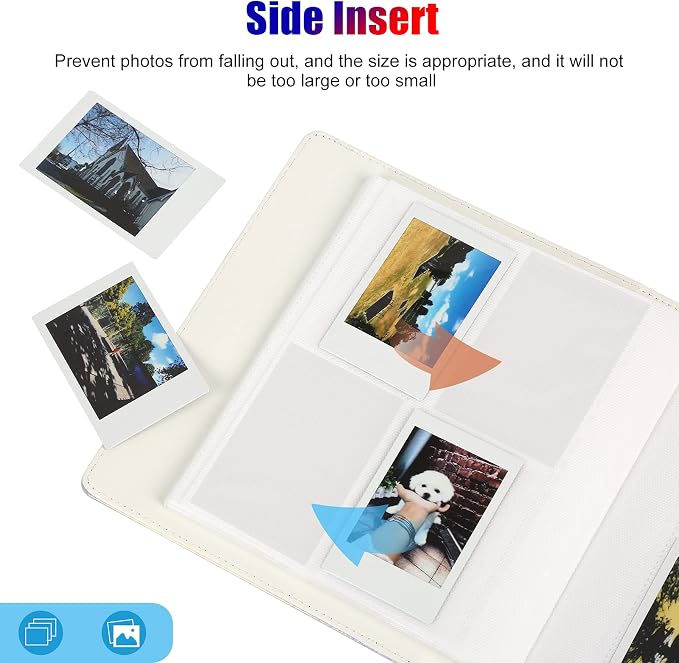 Veicevol 256-Pocket 2x3 Photo Album for Instax Mini and Polaroid | PU Leather Cover Keeps, Fits Instax Mini and Polaroid 2x3 Photos, Protects Travel, Wedding and Family Memories - Image 9