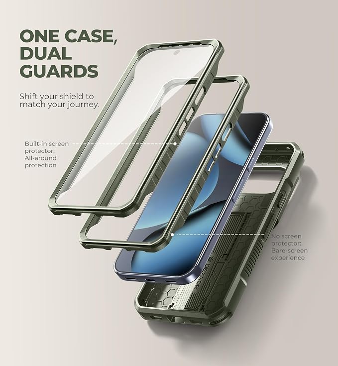 Dexnor for Google Pixel 11/11 Pro Case with Slide Camera Cover & 2 Front Frames & Built-in Screen Protector & Kickstand,Full-Body Shockproof Protective Cover Heavy-Duty Rugged Cases,Army Green(2026) - Image 4