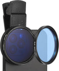PATIKIL 52mm Phone Camera Lens, Clip-On Full Color Filter Circular Polarizing Lens for Most Smart Phones and DSLR Cameras, Blue by PATIKIL