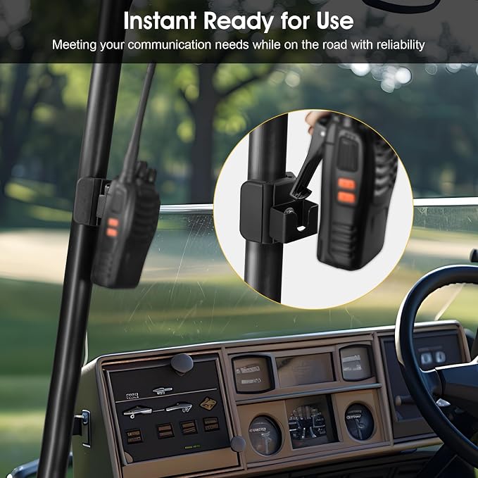 No-Drill Universal Magnetic CB Radio Mic Holder, Flexible Mount with No-Scratch Rubber Magnet Base for Speaker Microphone, Handset, Walkie Talkie, Fits Truck, Golf Cart, UTV, Off-Road Vehicle, 1 Pack - Image 4