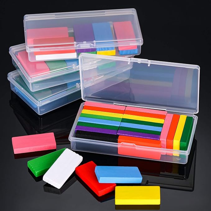 SATINIOR Pack of 12 Clear Plastic Bead Storage Containers with Hinged Lids for Beads and More (12.8 x 6.1 x 2.45 x 2.9 inches) - Image 6