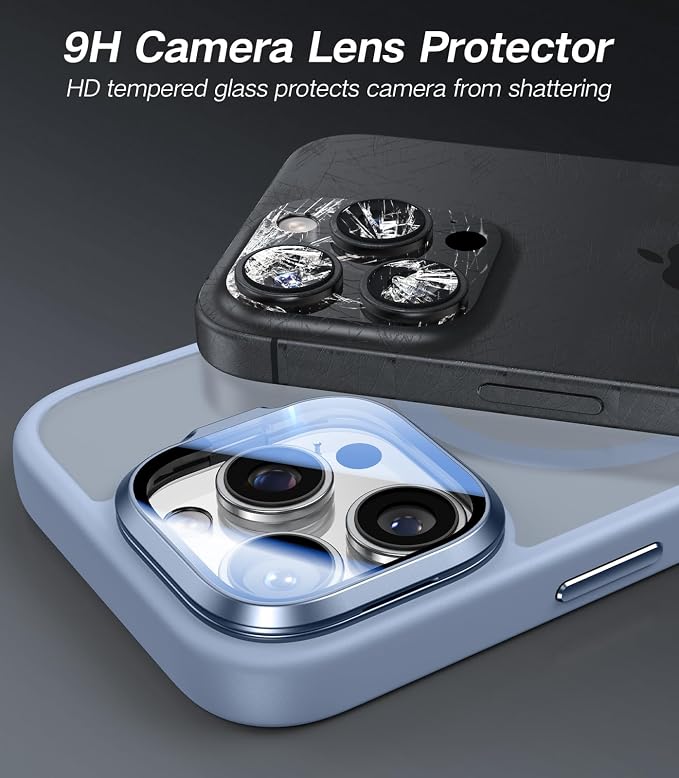 VOFATA [Upgraded] for iPhone 16 Pro Max Case with Camera Cover Stand [Fit for MagSafe][9H Camera Lens Protector] Mil-Grade Protection Translucent Magnetic iPhone 16 Pro Max Phone Case, Light Blue - Image 2