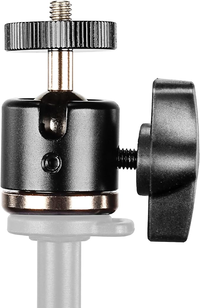 Neewer® Aluminum Alloy 360 Degree Rotating Swivel Mini Ball Head with 1/4" 3/8" Thread Base Mount for DSLR Camera Like Canon,Nikon,Sony/Camcorder/iPhone 6s/6/5S/5/4S/4,Gopro HD Hero 1/2/3/3+/4 - Image 4