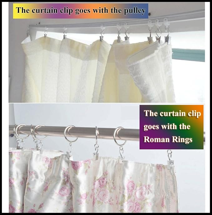 Coideal Small Curtain Clips with Hooks, 25 Pack Stainless Steel Hanging Clips for Curtains, RV Awning Lights, Camper Canopy Accessories, String Lights, Photos and Party Decorations (Silver) - Image 8