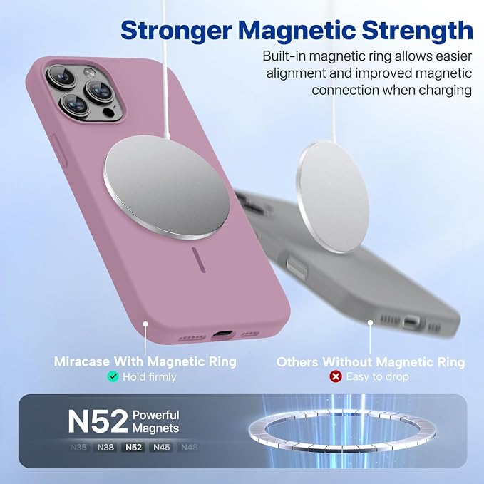Miracase Silicone for iPhone 12 Pro Max Case, Blackcurrant | Soft Anti-Scratch Microfiber Lining, Premium Silicone Cover Shockproof Drop Protection Phone Case for 12 Pro Max - Image 7