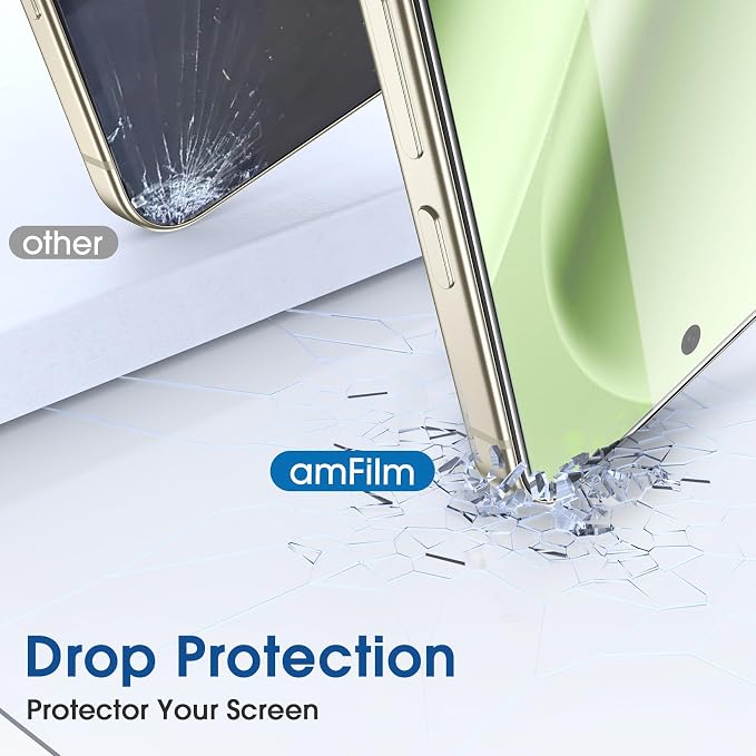 amFilm OneTouch for Google Pixel 10 Pro XL Screen Protector Tempered Glass | 30s Auto-Alignment, Bubble Free, Scratch & Drop Protection, HD Clear, 2 Pack (Pixel 10 XL-6.8") - Image 5