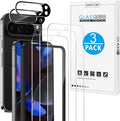OMOTON 3+2 Pack for Google Pixel 9 Pro XL Screen Protector 6.8 Inch | 3 Tempered Glass Film & 2 Camera Lens Protector, Bubble-free, HD Clear, Not for 9 Pro/ 9 by OMOTON