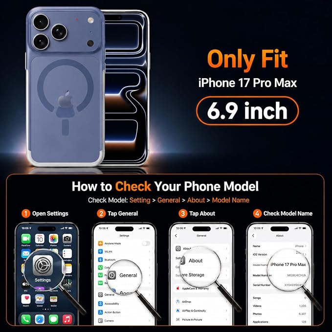 tesha Selfie Light Case for iPhone 17 Pro Max, MagSafe, Camera Detector | 2-Level LED Brightness, IR Hidden Camera Scanner, Drop Protection, Rechargeable Light Up Cover, No APP Needed for Video Vlog - Image 8