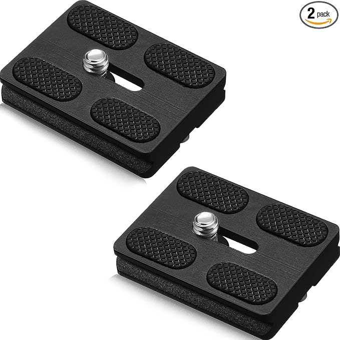 Frienda Quick Release Plate Tripod 1/4-20 DSLR,Pu50,Black | Tripod Mount Plate, Camera Tripod Mount for DSLR Camera Tripod Ball Head , Metal, 1.9 x 1.5 x 0.4 Inch by Frienda