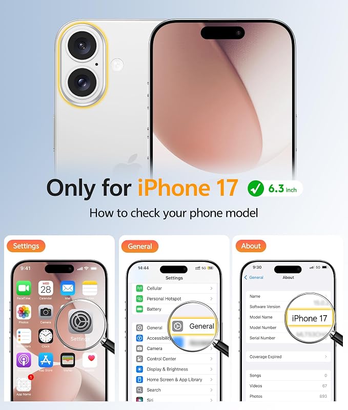 FNTCASE for iPhone 17 Case, Compatible with Magsafe, Glass Screen Protector | Full Camera Protection, Translucent Matte, 14FT Military Grade Drop Proof, Shockproof Protective Phone Cover, Desert Gold - Image 2