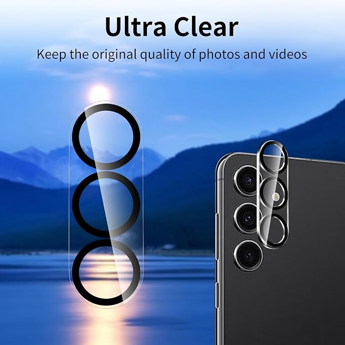 Dengduoduo 3 Pack Camera Lens Protector for Samsung Galaxy S26 / S26+, Tempered Glass Camera Protector Back Lens Cover, Ultra HD, 9H Hardness, Anti-Scratch, Case Friendly[No Affect on Night Shots] - Image 3