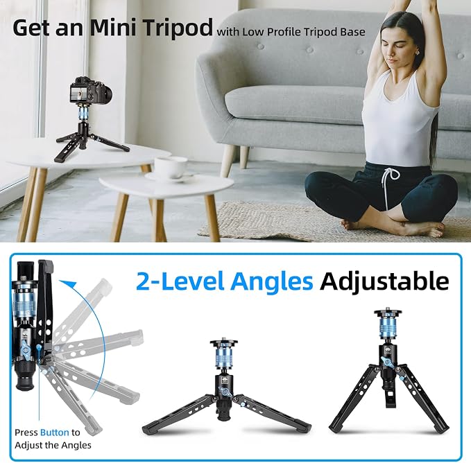 SIRUI P-325FL Carbon Fiber Monopod with Feet, 67" Professional Lightweight Travel Monopod for Camera, Max Load 22lbs, 360° Panorama, 5-Section, Quick Release Plate | 67' Professional Lightweight Travel for Camera, 360° Panorama, Max Load 22lbs, 5-Secti... - Image 10