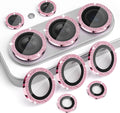 Camera Lens Protector for Samsung Galaxy S26 Ultra, Glitter Pink | Tempered Glass, Auto-align Tray, Easy Installation, Case Friendly, Anti-Scratch, HD Clear, Ultra Slim by Rayorcon