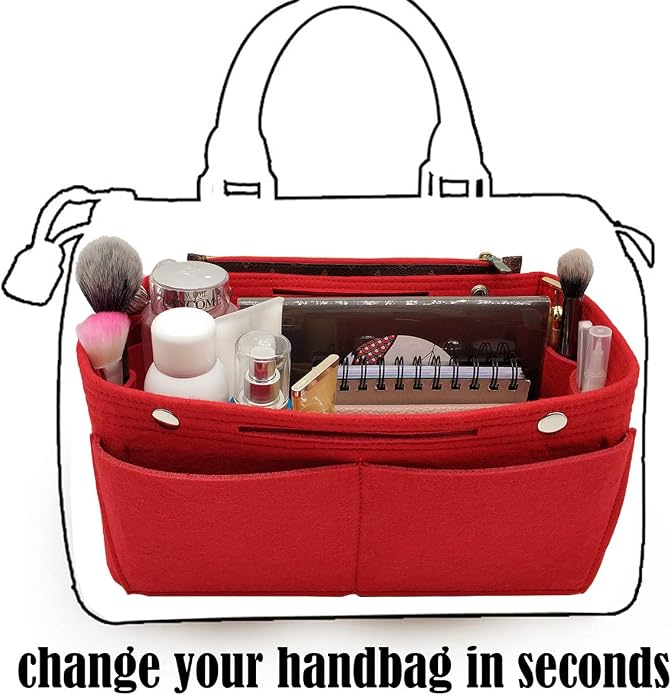 LEXSION Purse Organizer Insert Multi Pocket Bag Organizer Shaper | zipper bag, tote shaper, multi pocket bag, handbag shaper, various sizes - Image 6