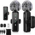 BILIWAL Wireless Lavalier Microphone Lightning Port for iPhone 5-14 Series | Noise Cancelling Lapel Recording Entry-level 2 Pack Mics by BILIWAL