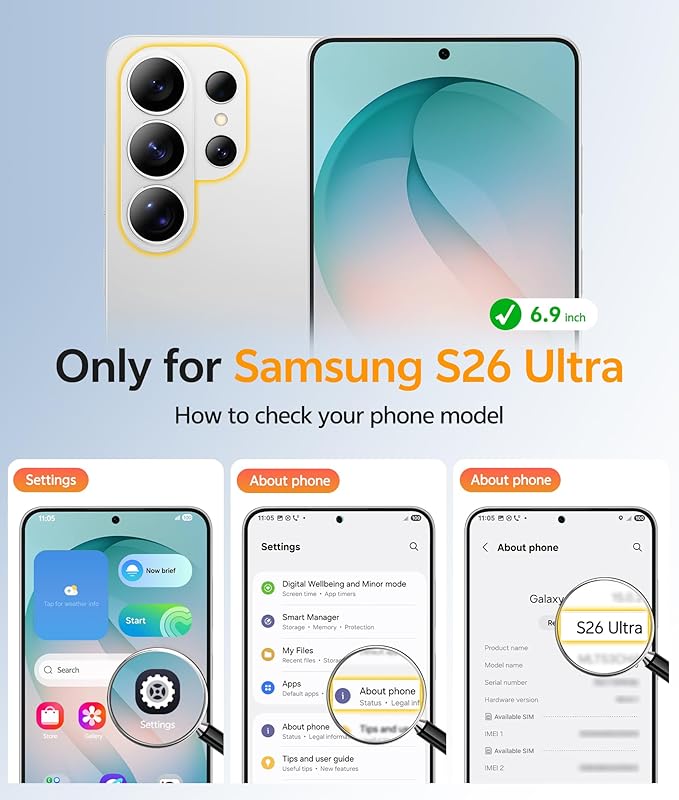 FNTCASE for Samsung Galaxy S26 Ultra Case, Compatible with Magsafe | Screen Protector, Full Camera Protection, Translucent Matte, 14FT Military Grade Drop Proof, Protective Phone Cover - Image 2