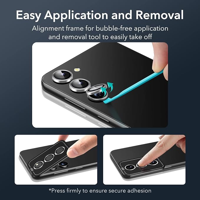 ESR for Samsung Galaxy S23/S23 Plus Camera Lens Protector, 1 Pack, Silver | Individual Camera Cover, 9H Tempered Glass, Original Camera Clarity, Scratch-Resistant, Case Friendly - Image 6