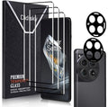 Didisky Screen Protector for Oneplus 12(Not for 12r,12 Pro),3 Pack Tempered Glass Film with 2 Pack Lens Protector,3D Curved Full Coverage, Scratch-Resistant,HD,9H Hardness by Didisky