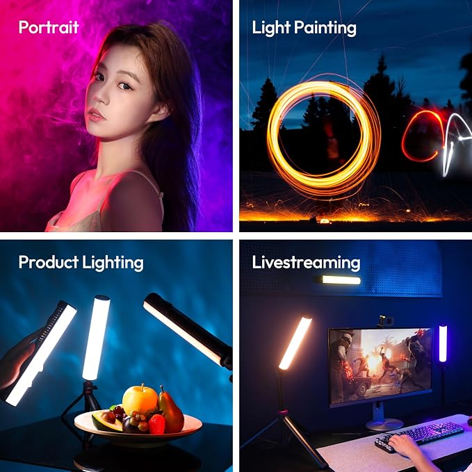 ULANZI B15RGB Magnetic RGB Light Wand - Handheld LED Video Light Stick with Diffuser, 3300mAh 1800-9000K 20 Effect Dimmable Camera Tube Light for Video Recording Studio Photography TikTok YouTube Vlog - Image 6