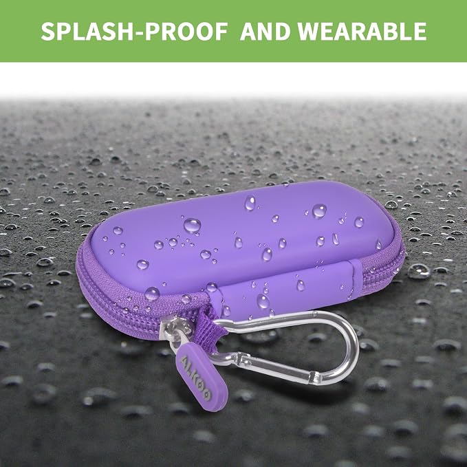 USB Flash Drive Case, SD Card/Thumb Drive/Memory Cards Holder, Bag Only | SDXC/SDHC Storage, Electronic Accessories Organizer for SanDisk / for Samsung, for Students/IT/Office/School/Travel, Purple - Image 6