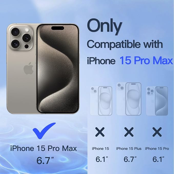 JETech Privacy Screen Protector for iPhone 15 Pro Max, 2+2 Pack | Anti-Spy Tempered Glass, with Camera Lens Protector, Easy Installation Tool - Image 3