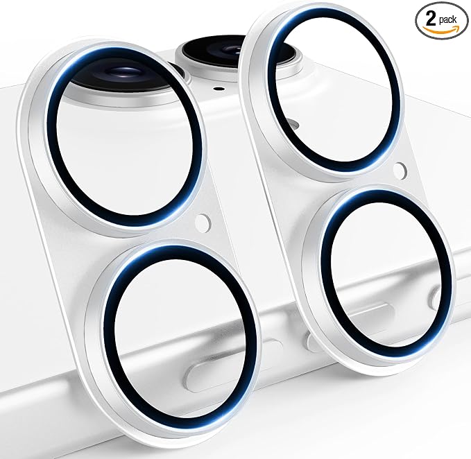 TAURI 2 Pack for iPhone 17 Camera Lens Protector, Silver | Full Coverage Military-Grade Shatterproof, Upgrade AR Anti-Reflection Ultra Clear Transmission & Case Friendly by TAURI