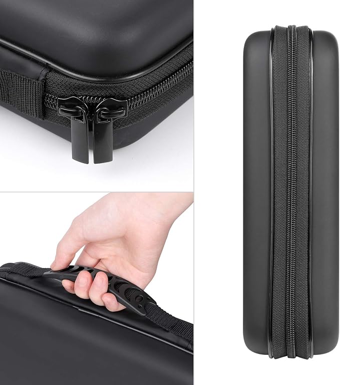 alavisxf xx CD Case, 96 Capacity EVA Protective Blu-ray DVD Case Portable Zipper CD Case Holder Disc Storage Organizer Wallet Bag for Car Home Travel (96 Capacity, Black96) | EVA Shock-resistant, Double Zipper Closure, Portable Handle, DVD Storage Orga... - Image 3