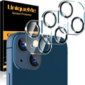UniqueMe for iPhone 13 6.1"/13 Mini 5.4" Camera Lens Protector-Black Circle | 3 Pack-Tempered Glass, Case Friendly, New Version, Scratch-Resistant, Easy Installation by UniqueMe